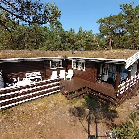 Skont Norsk Bjaelkehus Naer Strand Ferienhaus Vester Somarken